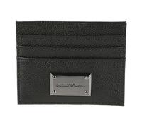 Emporio Armani - Portacarte con placca logo - - Accessories - Uomo - Nero - ONE SIZE