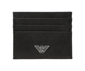 Emporio Armani - Portacarte con placca logo - - Accessories - Uomo - Nero - ONE SIZE