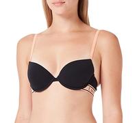 Emporio Armani Reggiseno da Donna Iconic Logo Band Push up, Trasparente, Nero, B