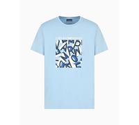 EMPORIO ARMANI Round-Neck T-Shirt, Ashley Stampa Lettere, L Uomo