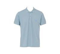 EMPORIO ARMANI Satin Label Polo Beachwear Uomo, Ashley Blue, S