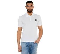 EMPORIO ARMANI Satin Label Polo Beachwear Uomo, Bianco, L