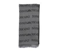 Emporio Armani - Sciarpa Intessuta con Frange - - Accessories - Uomo - Blu - ONE SIZE