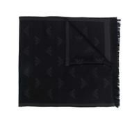 Emporio Armani - Sciarpa Jacquard con Aquila e Frange - - Accessories - Uomo - Grigio - ONE SIZE