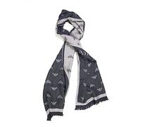 Emporio Armani Sciarpa uomo logo aquila 38x175 625009 CC306 anthracite/grey