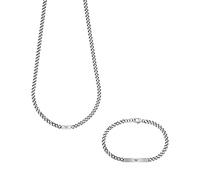 Emporio Armani Set Da Uomo Essenziale, L 520 mm X L 5 mm X H 2,5 mm Set In Acciaio Inox Argento, EGS2856040
