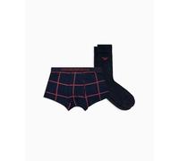 Emporio Armani Set Regalo Tronco + Calzini da Uomo, Blu, S, Blu, S