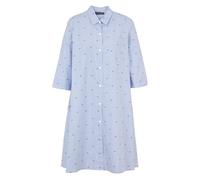 EMPORIO ARMANI Short Dressing Gown Camicia da Notte, Lapislazzulo/Striscia Bianca, XL Donna