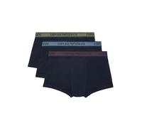 Emporio Armani Core Logoband 3-Pack Trunk Trunks, Marine/Marine/Marine, XL Men's