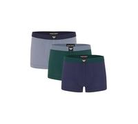 Emporio Armani Essential Logolabel 3-Pack Trunk Bermuda, Verde, XL Uomo