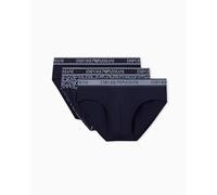 Emporio Armani Slip da Uomo Core Logoband (Confezione da 3), Blu, M