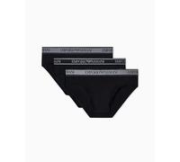 Emporio Armani Slip da Uomo Core Logoband, Confezione da 3, Nero, L