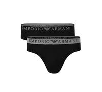 Emporio Armani Slip da Uomo Endurance, Confezione da 2, Nero, M, Nero, M