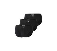 Emporio Armani Essential Logolabel 3-Pack Brief Mutande da Uomo, Nero, XL