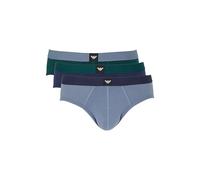Emporio Armani Slip da Uomo Essential LOGOLABEL, Confezione da 3, Verde, XXL, Verde, XXL