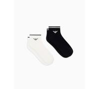 Emporio Armani Sponge 2-Pack Socks Inside Confezione da 2 Calzini, Nero, Taglia Unica Uomo