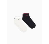 Emporio Armani Sponge 2-Pack Socks Inside Confezione da 2 Calzini, Nero, Taglia Unica Uomo