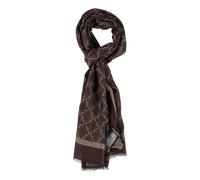 Emporio Armani - Stola in viscosa e modal con fantasia geometrica - - Accessories - Uomo - Marrone - ONE SIZE