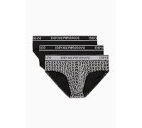 Emporio Armani Stretch Cotton Core Logoband 3-pack Brief, Slip Uomo, Blu (Marin-pr Marin-marin), S