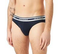 Emporio Armani Stretch Cotton Shiny Logoband Brief, Slip Uomo, Blu (Marine), XL