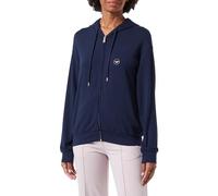 Emporio Armani Studs Micromodal Loungewear Zip Sweatshirt, T-Shirt Donna, Blu (Marine), M
