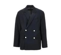 Emporio Armani, ,Suits ,Uomo ,Blu ,L Giacca doppiopetto in misto lino
