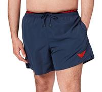 Emporio Armani Swimwear Boxer Logoband Costume da Bagno, Blue Navy Red, 48 Uomo