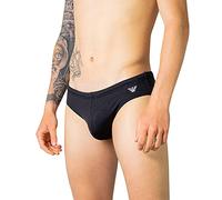 Emporio Armani Swimwear Brief Embroidery Logo Slip da Bagno, Black, 52 Uomo