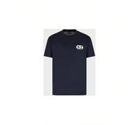 Emporio Armani T-shirt 8N1TF5 1JUVZ 0920 This T-shirt is made from a soft cotton and lyocell blend jersey, providing comfort and breathability. The raised, contrasting EA logo on the chest is a distin