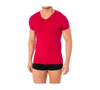 Emporio Armani - T-shirt con scollo a V a maniche corte - - Tops - Uomo - Rosa - 2XL