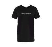 Emporio Armani T-Shirt da Donna Essential in Cotone, Girocollo, Nera, XL, Regular, Bellezza Nera, XL
