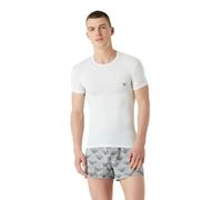 Emporio Armani T-Shirt da Uomo, in Viscosa di bambù Soft Touch, Blu Navy/Bianco, M (Pacco da 2)