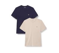 EMPORIO ARMANI T-Shirt Girocollo da Uomo Endurance, Confezione da 2, Beige, M