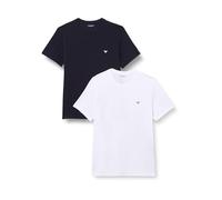 EMPORIO ARMANI T-Shirt Girocollo da Uomo Endurance, Confezione da 2, Blu, S