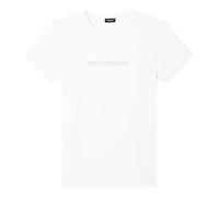 Emporio Armani T-Shirt Girocollo in Cotone Essenziale da Donna, Bianca, M, Normale, Bianco, M