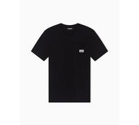 EMPORIO ARMANI T-Shirt Girocollo in Cotone Superfine da Uomo, Nera, XL