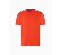 EMPORIO ARMANI T-Shirt Girocollo Logo Tape Uomo Rosso M, Red.Com, M