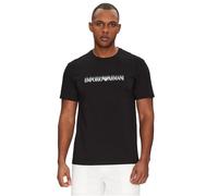 EMPORIO ARMANI T-Shirt Girocollo Uomo Stampato out of Water Nero S, Nero Pr. Macrologo, S