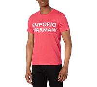 Emporio Armani T-Shirt Logo Band, T-shirt Uomo, Corallo, S