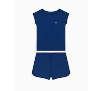 EMPORIO ARMANI T-Shirt+Shirt Donna Cotone Everyday Pyjama Blu M
