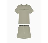 EMPORIO ARMANI T-Shirt+Shirt MEGALOGO Uomo Pyjama Grigio L