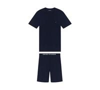 EMPORIO ARMANI T-Shirt+Shorts Pyjama Set Pigiama Blu Armani, M per Uomo