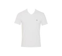 Emporio Armani T-Shirt Uomo Essential Cotone Scollo a V, Bianco, M, Aderente, Bianco, M