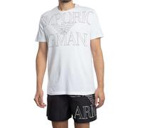 Emporio Armani T-Shirt Uomo Girocollo, Bianco, M