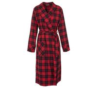 Emporio Armani Tartan Christmas Viscose Nightgown Bathrobe, Scozzese Rosso/Nero, L Women's