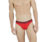 Emporio Armani The New Icon Essential Microfiber Thong Panties, Rosso LACCA, M Men's