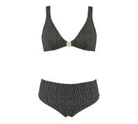 EMPORIO ARMANI Triangle Bikini Set, Nero Lrx Testurizzato, XL Donna