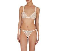 EMPORIO ARMANI Triangle+Thong Set di Biancheria Intima, Ivory Floral Lurex, M Donna