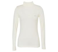 Emporio Armani Turtleneck-Maglietta da Donna Fluid Viscose T-Shirt, Pale Cream
