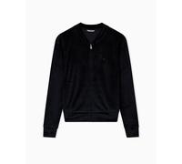 EMPORIO ARMANI TUTA DONNA IN CINIGLIA ZIP NERA XL, Nero, XL